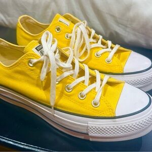 Converse Yellow Canvas Low-Top Sneakers